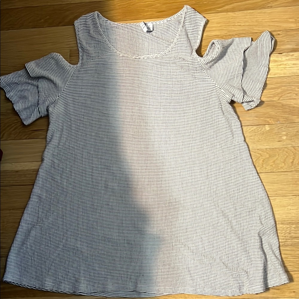 Striped Cold Shoulder Top